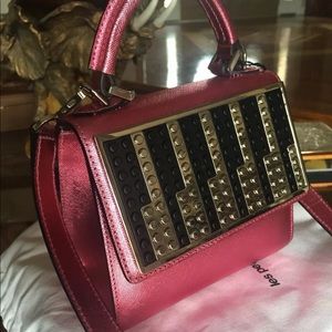 Les Petits Joueurs Piano Pink Metallic Bag